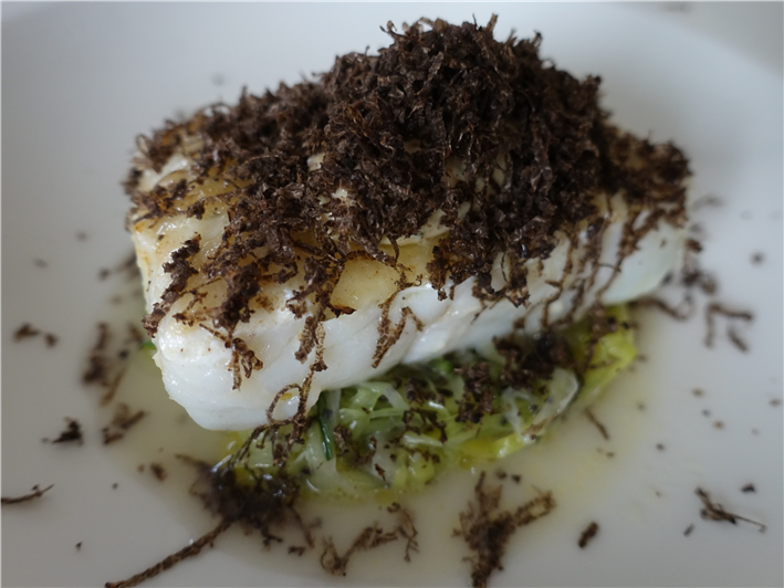 brill with truffle